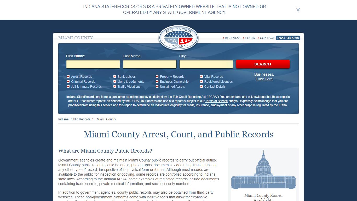 Miami County Arrest, Court, and Public Records